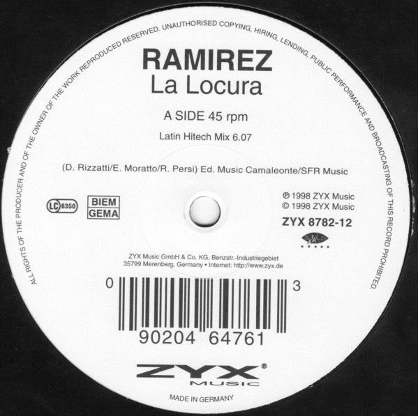 Ramirez - La Locura | ZYX Music (ZYX 8782-12)