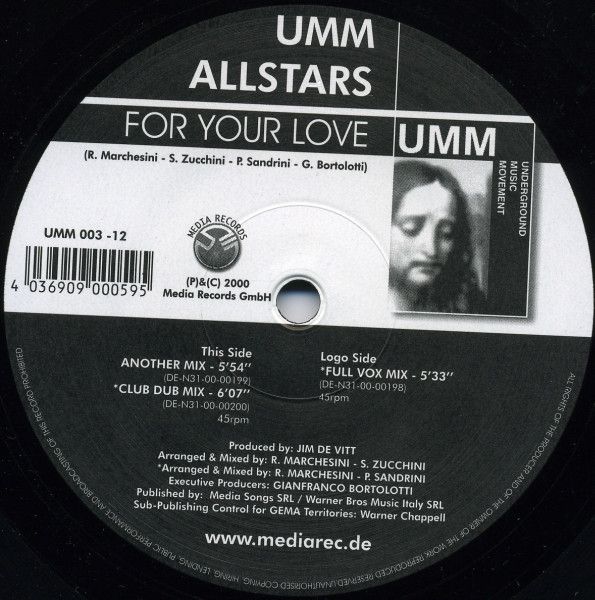UMM Allstars - For Your Love | UMM (UMM 003-12)