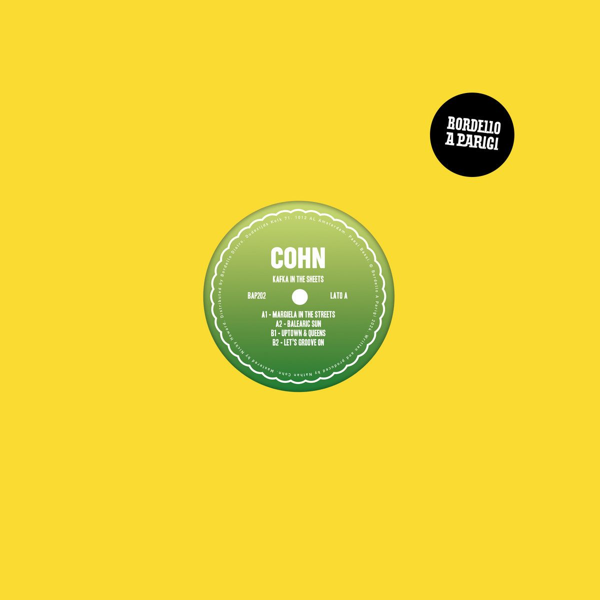 COHN - Kafka In The Sheets | Bordello A Parigi (BAP202) - main COHN - Kafka In The Sheets | Bordello A Parigi (BAP202) - main