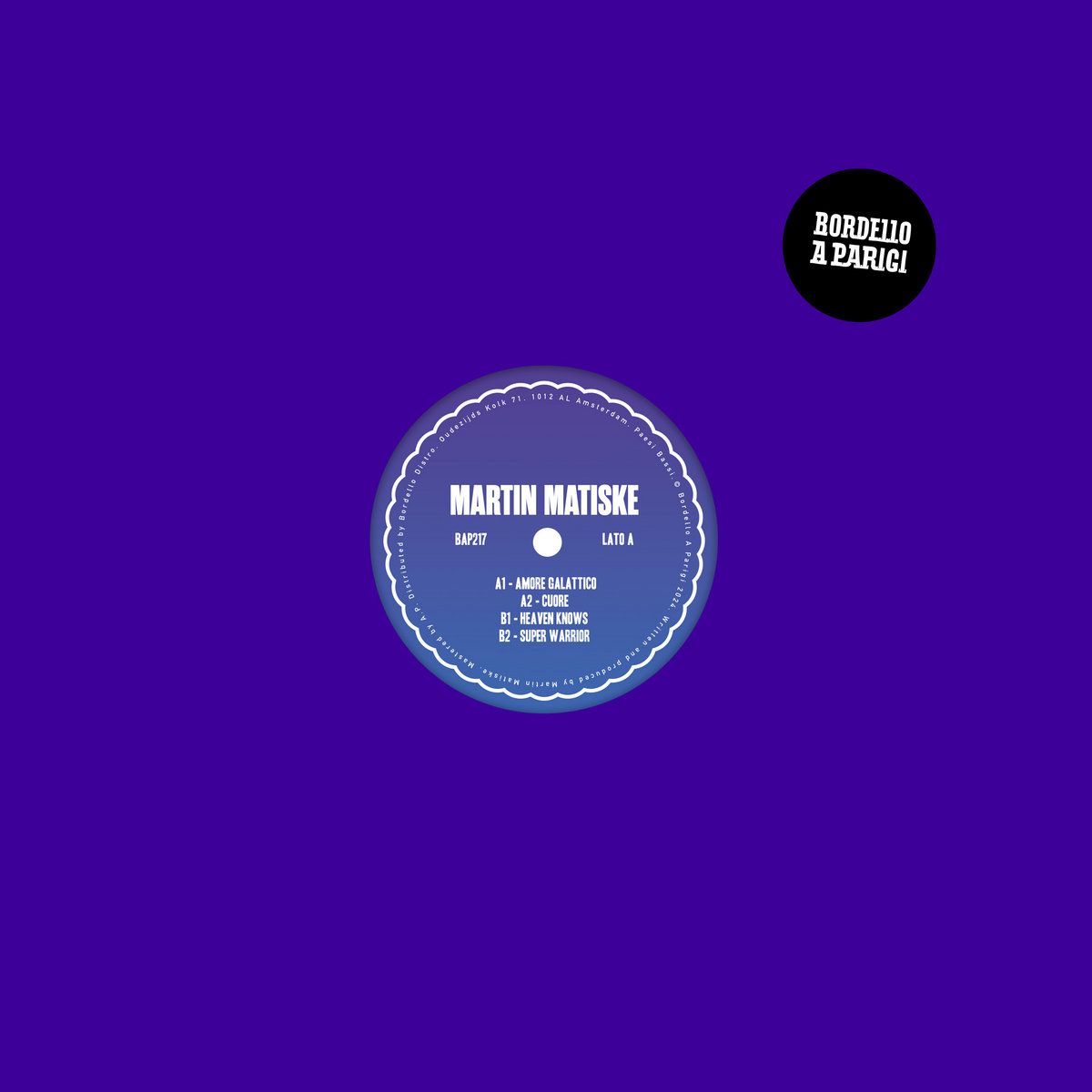 Martin Matiske - Amore Galattico | Bordello A Parigi (BAP217) - main Martin Matiske - Amore Galattico | Bordello A Parigi (BAP217) - main