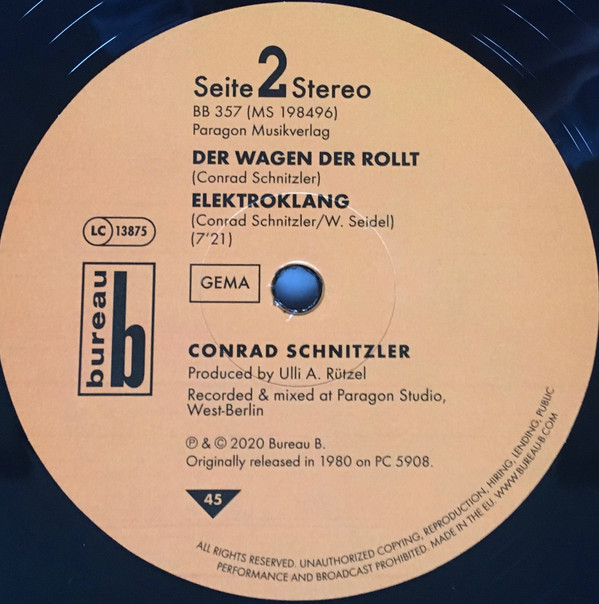 Conrad Schnitzler - Auf Dem Schwarzen Kanal | Bureau B (BB 357) - 4