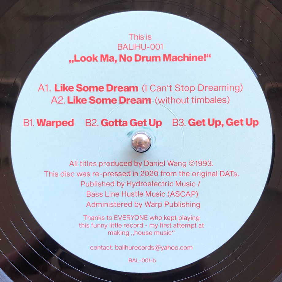 Daniel Wang - Look Ma, No Drum Machine! | Balihu Records (BAL-001)