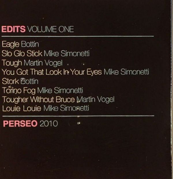 Various - Edits Volume One | Perseo (PERSEOCD1) - 2
