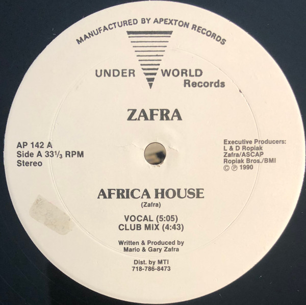 Zafra - Africa House | Underworld Records (AP 142) - main Zafra - Africa House | Underworld Records (AP 142) - main