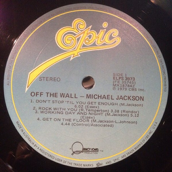 Michael Jackson - Off The Wall | Epic (ELPS 3973) - 3