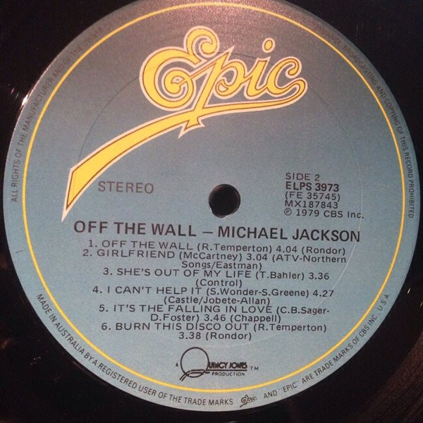 Michael Jackson - Off The Wall | Epic (ELPS 3973) - 4