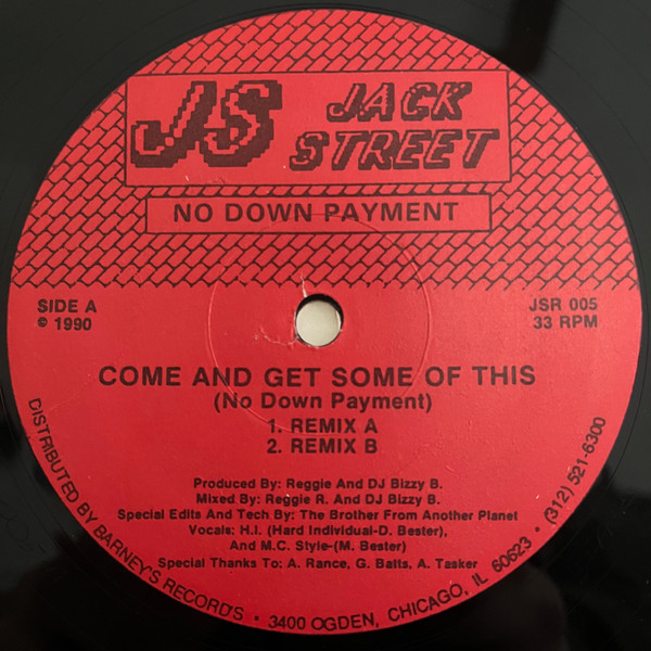 No Down Payment - Come And Get Some Of This | Jack Street (JSR 005) - main No Down Payment - Come And Get Some Of This | Jack Street (JSR 005) - main