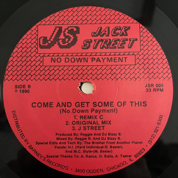 No Down Payment - Come And Get Some Of This | Jack Street (JSR 005) - 2 No Down Payment - Come And Get Some Of This | Jack Street (JSR 005) - 2