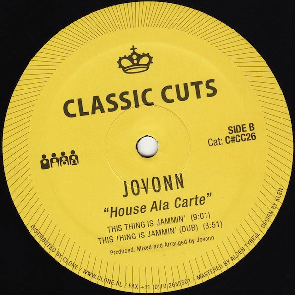 Jovonn - House Ala Carte | Clone Classic Cuts (C#CC26) - 2 Jovonn - House Ala Carte | Clone Classic Cuts (C#CC26) - 2