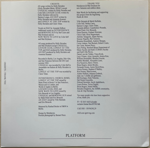 Holly Herndon - Platform | 4AD (CAD 3503) - 9