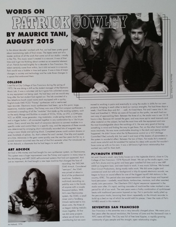 Patrick Cowley - Muscle Up | Dark Entries (DE-106) - 3