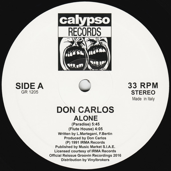 Don Carlos - Alone | Calypso Records (GR 1205) Don Carlos - Alone | Calypso Records (GR 1205)
