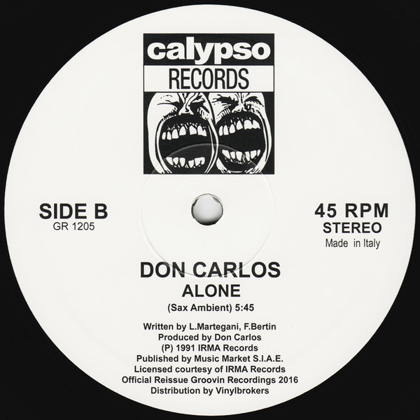 Don Carlos - Alone | Calypso Records (GR 1205) - 2 Don Carlos - Alone | Calypso Records (GR 1205) - 2