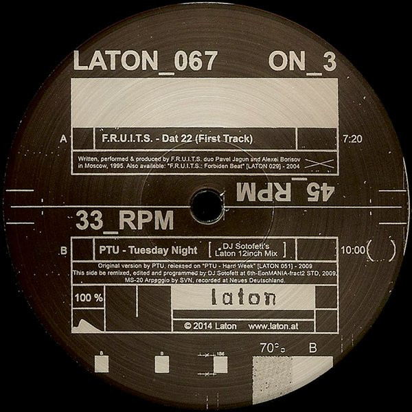 Dat 22 (First Track) / Tuesday Night (DJ Sotofett's Laton 12inch Mix)