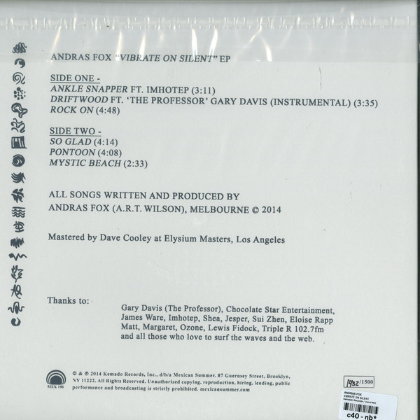 Andras Fox - Vibrate On Silent | Mexican Summer (MEX 196) - 2