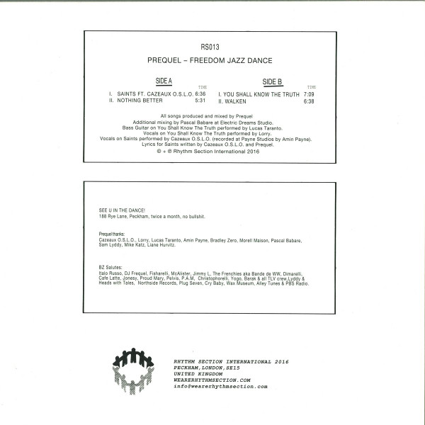 Prequel - Freedom Jazz Dance | Rhythm Section International (RS013) - 2 Prequel - Freedom Jazz Dance | Rhythm Section International (RS013) - 2