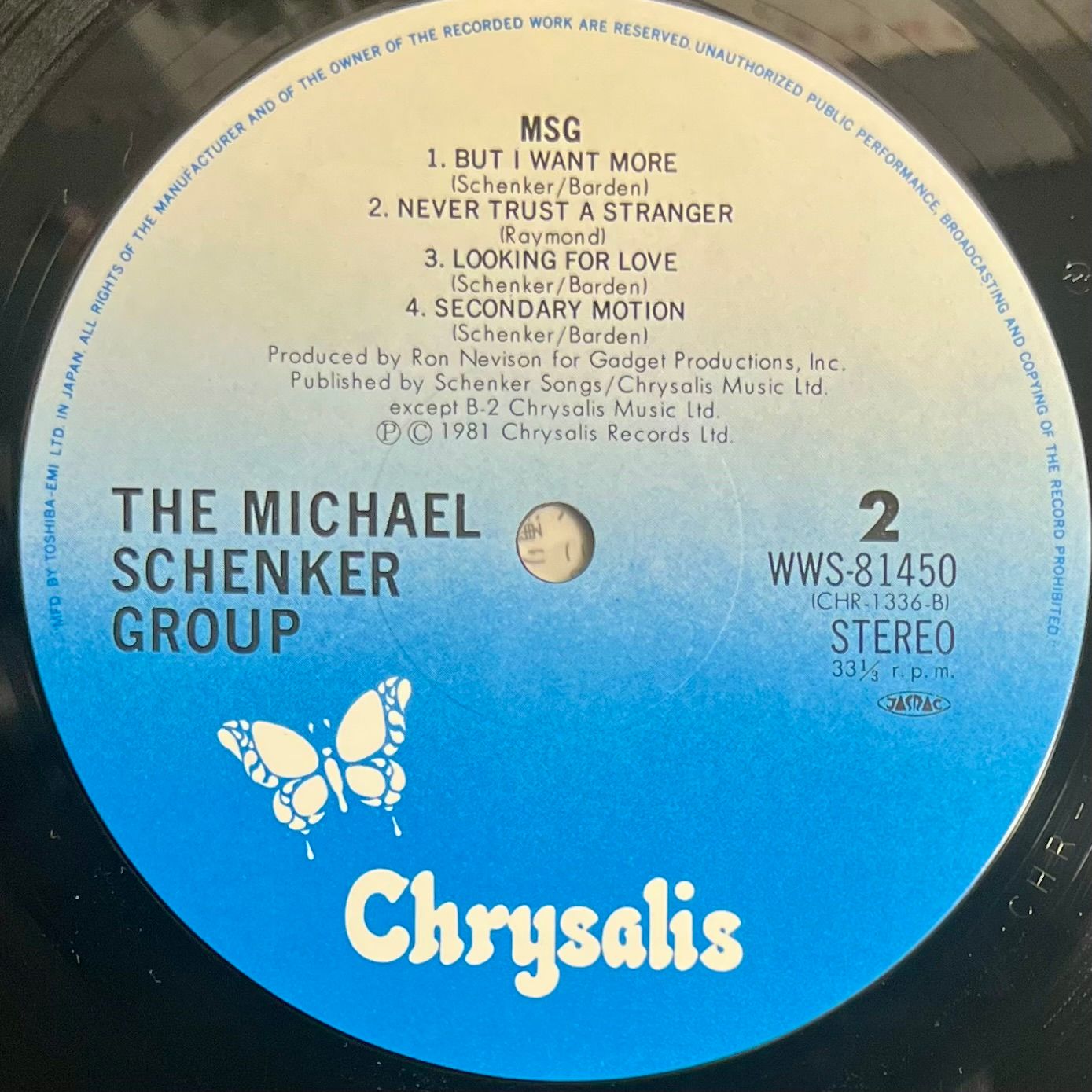The Michael Schenker Group - MSG | Chrysalis (WWS-81450) - 5