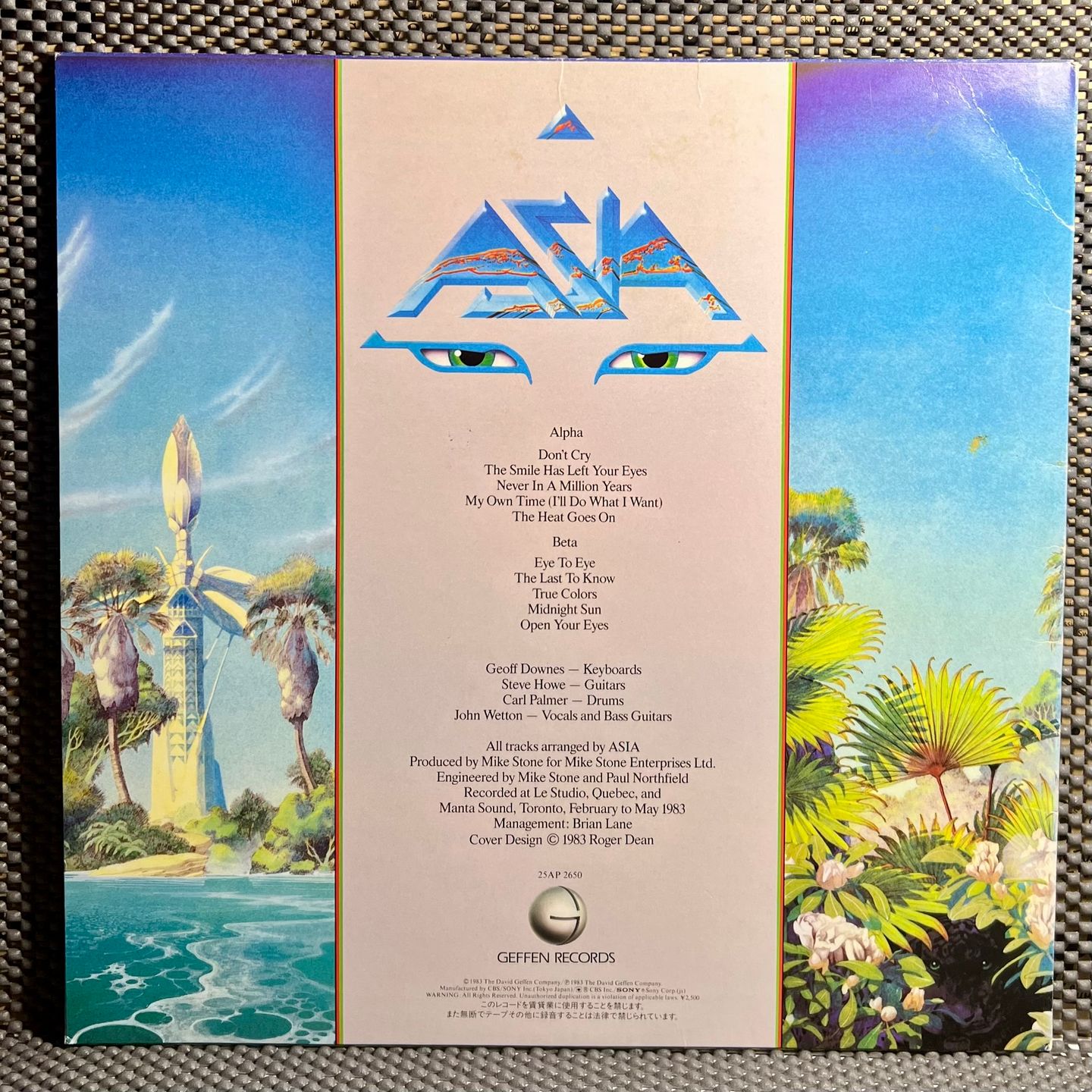 Asia - Alpha | Geffen Records (25AP 2650) - 3