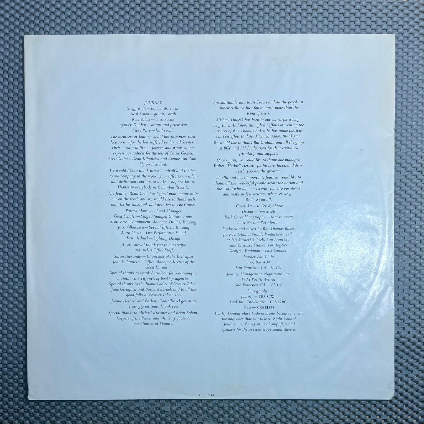 Journey - Infinity [Vinyl LP - 1st EU Press - 1978 - CBS 82244 - VG+/Fair with OIS] Rock | CBS (CBS 82244) - 7