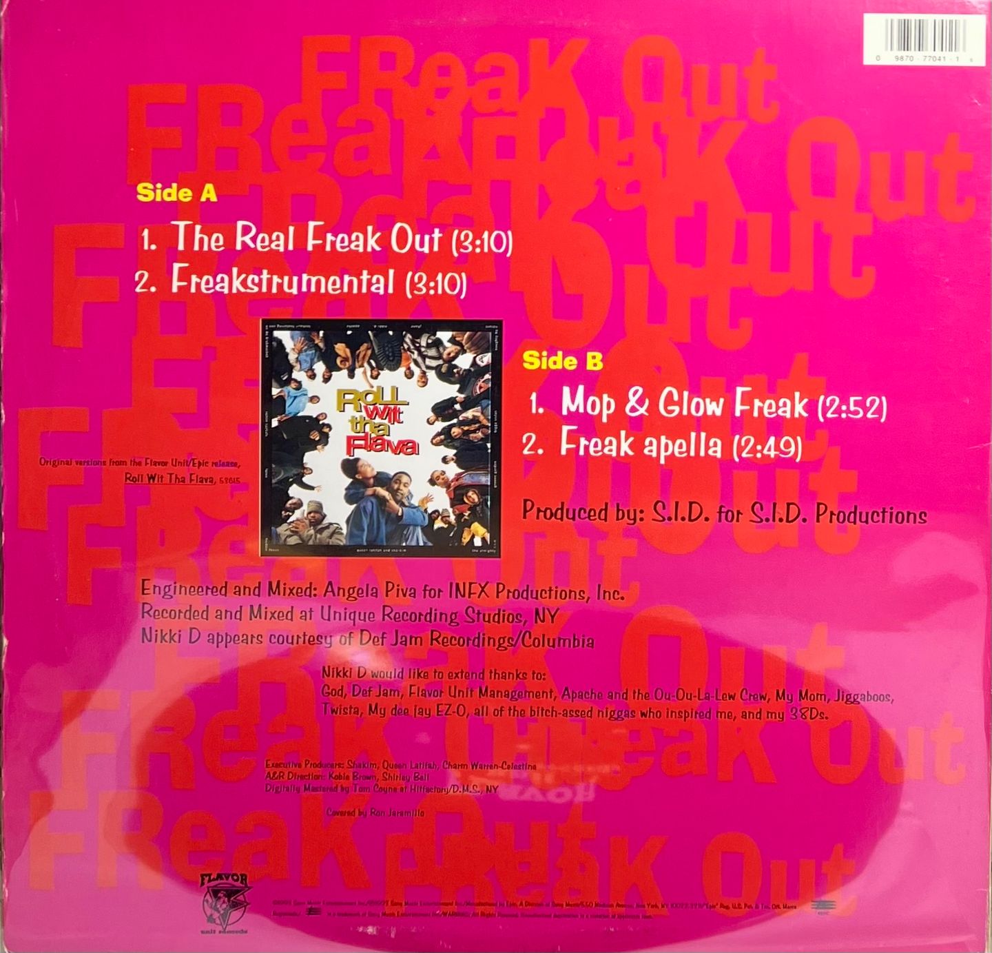 Nikki D - Freak Out | Flavor Unit Records (49 77041) - 2