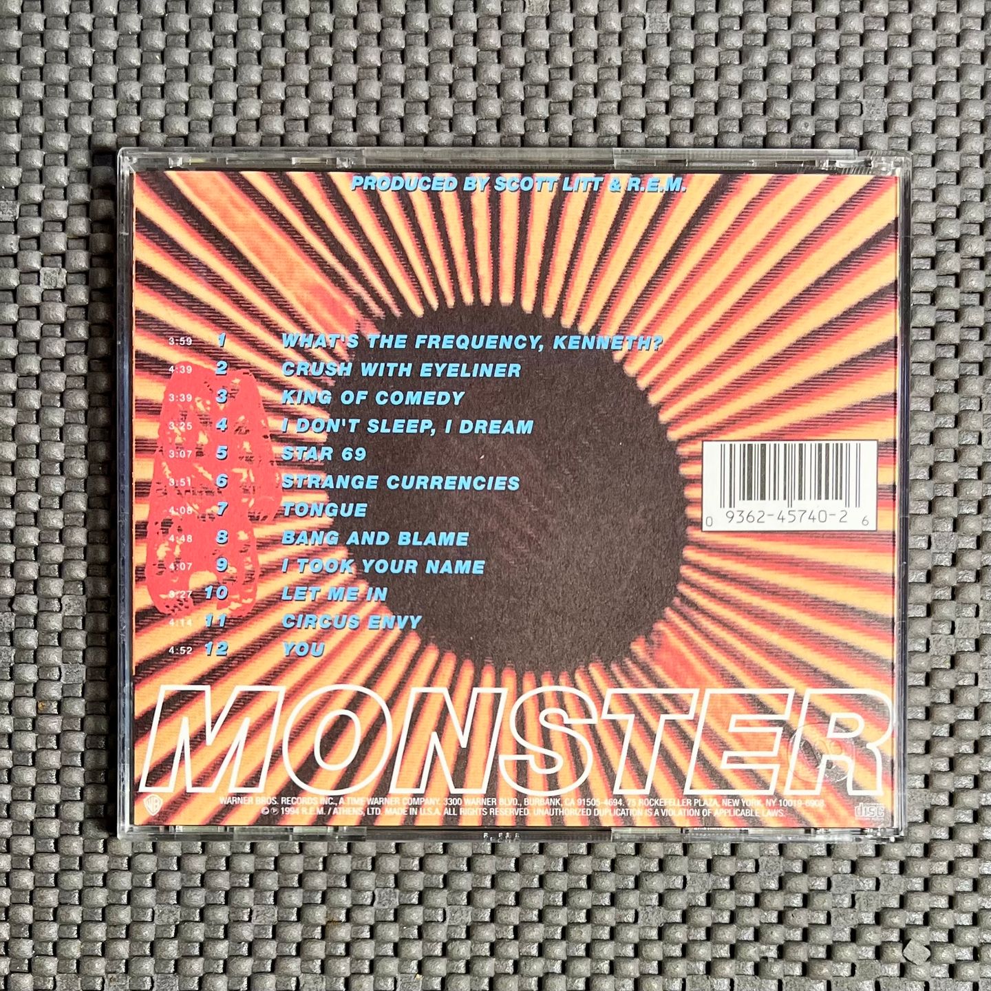 R.E.M. - Monster [CD - 1st US Ed. - 1994 - Warner Bros 9 45740-2 - Mint] Alt Rock | Warner Bros. Records (9 45740-2) - 2