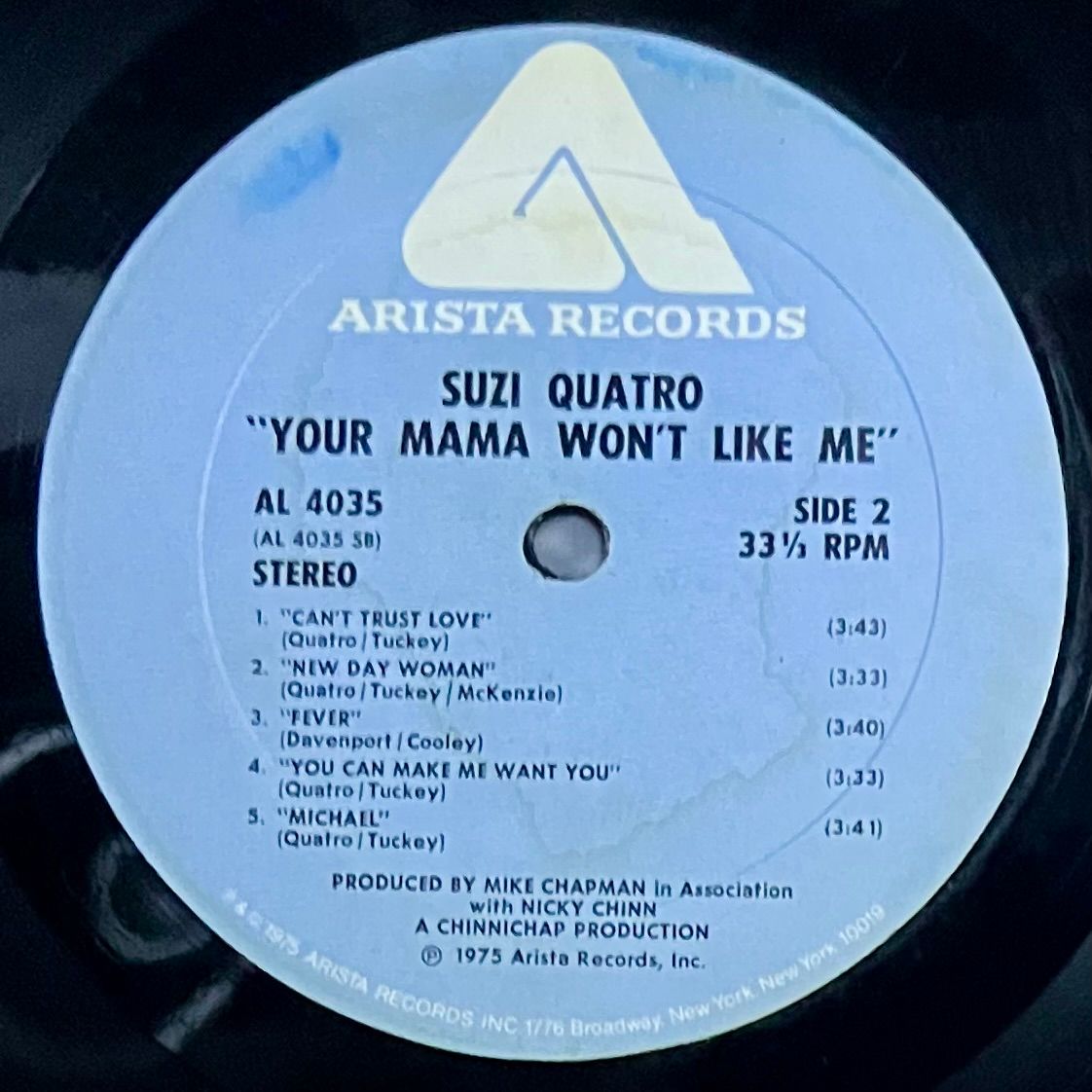 Suzi Quatro - Your Mama Won't Like Me [Vinyl LP - 1st US Press - 1975] Glam Rock | Arista (AL 4035) - 4