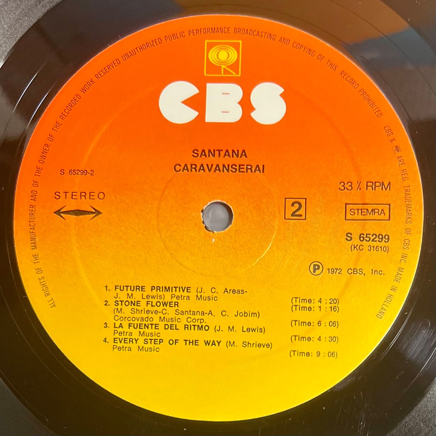 Santana - Caravanserai | CBS (S 65299) - 5