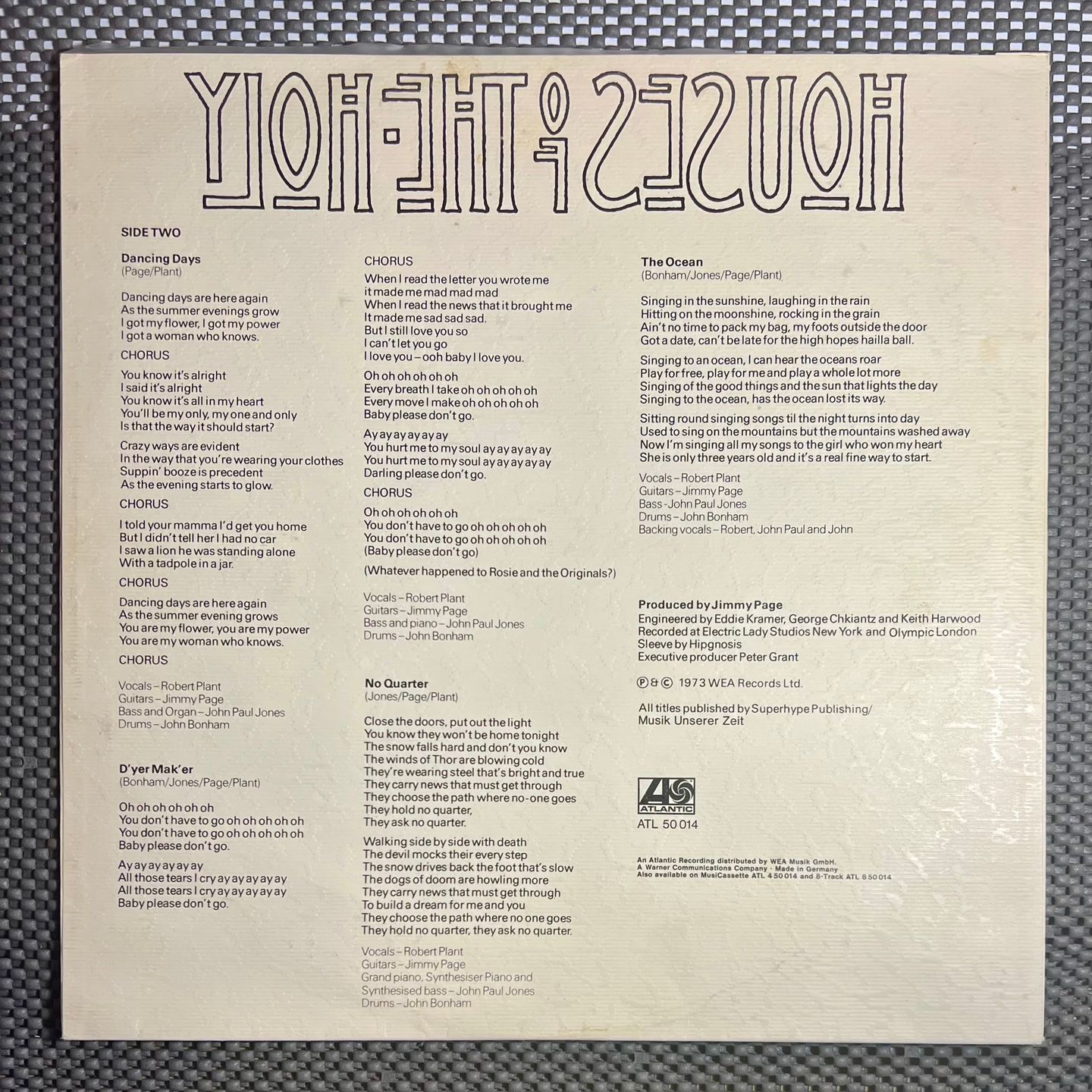 Led Zeppelin - Houses Of The Holy [LP OG FR 1973 EX/NM] | Atlantic (50 014) - 8