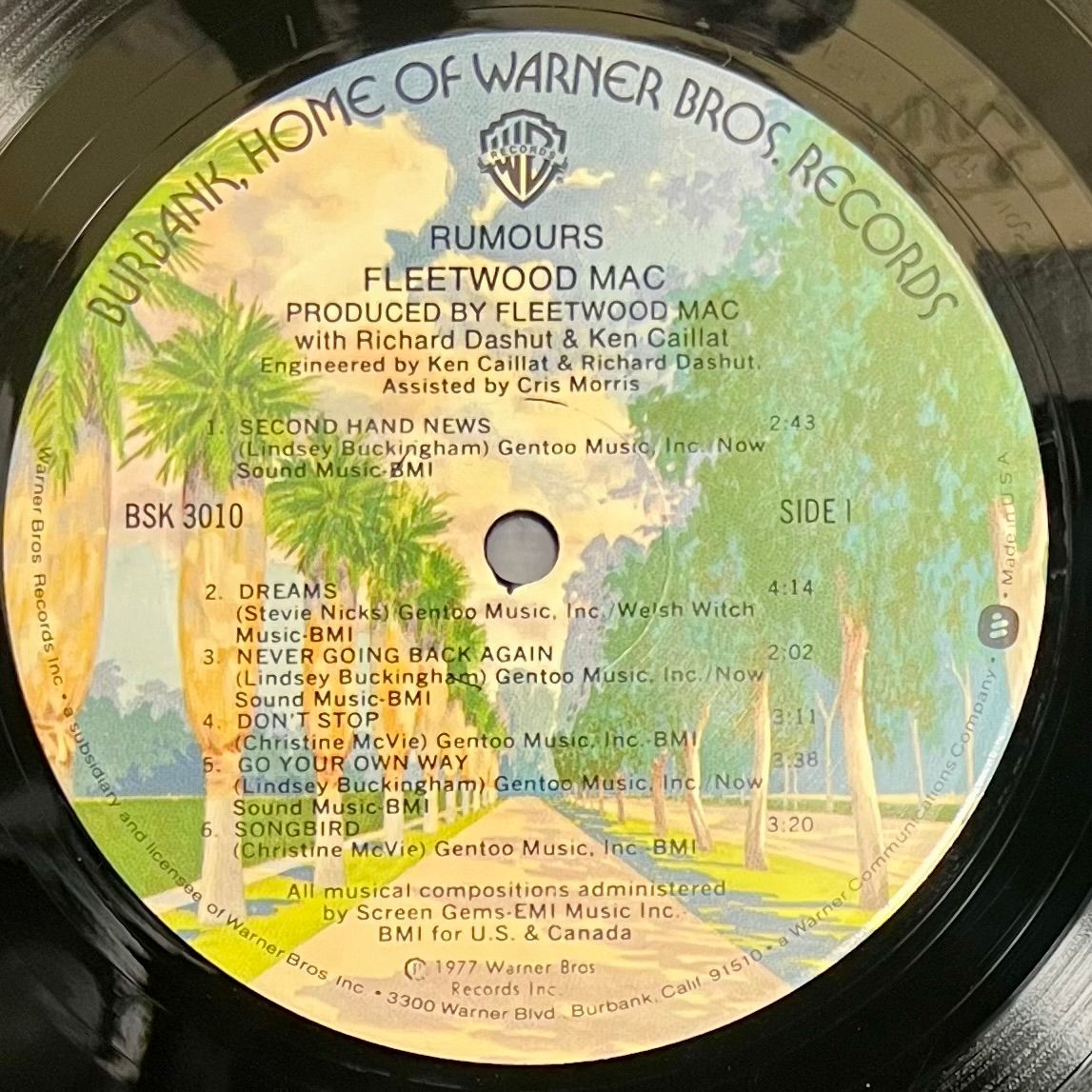 Fleetwood Mac - Rumours [LP Vinyl - 1st US Press - 1977 - NM/NM] Pop Rock | Warner Bros. Records (BSK 3010) - 7