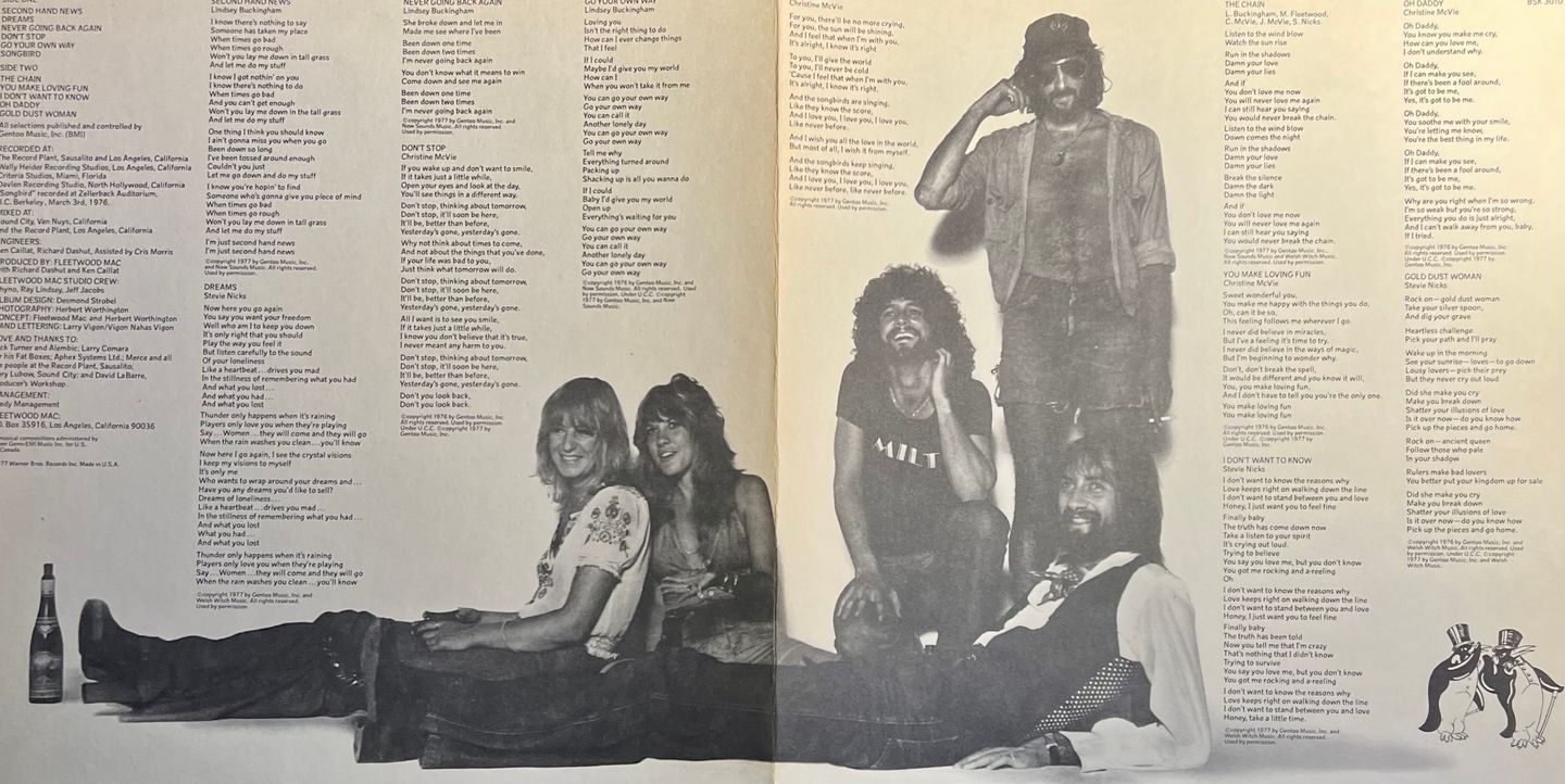 Fleetwood Mac - Rumours [LP Vinyl - 1st US Press - 1977 - NM/NM] Pop Rock | Warner Bros. Records (BSK 3010) - 5