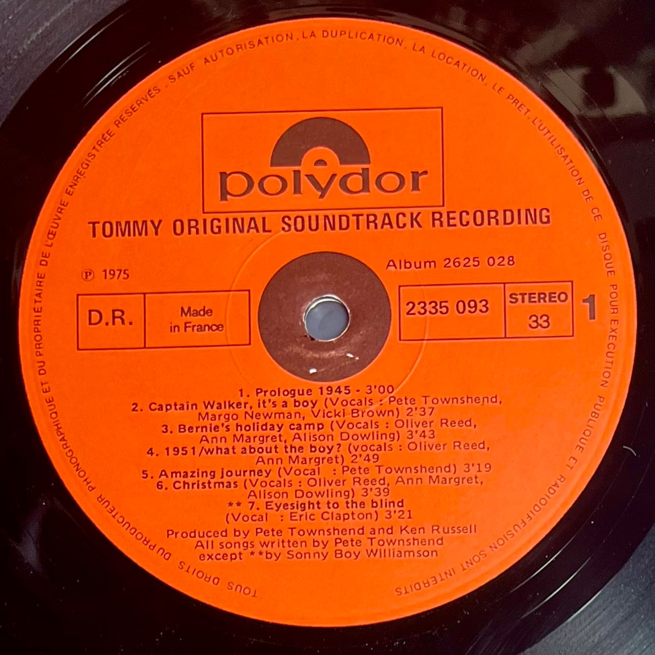 Various - Tommy (Original Soundtrack Recording) [2x Vinyl LP - 1st Press - FR - 1975 - Polydor 2625 028 - VG+/VG+ with Inserts] Rock | Polydor (2625 028) - 8