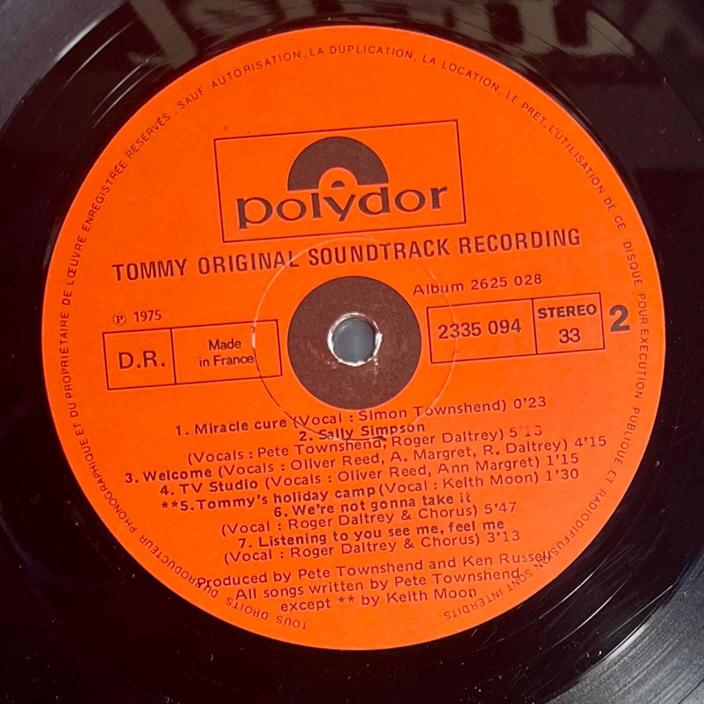 Various - Tommy (Original Soundtrack Recording) [2x Vinyl LP - 1st Press - FR - 1975 - Polydor 2625 028 - VG+/VG+ with Inserts] Rock | Polydor (2625 028) - 5