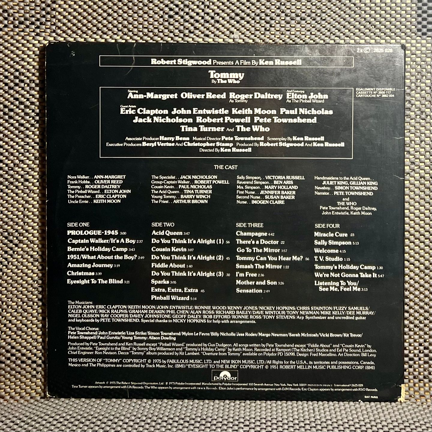 Various - Tommy (Original Soundtrack Recording) [2x Vinyl LP - 1st Press - FR - 1975 - Polydor 2625 028 - VG+/VG+ with Inserts] Rock | Polydor (2625 028) - 4