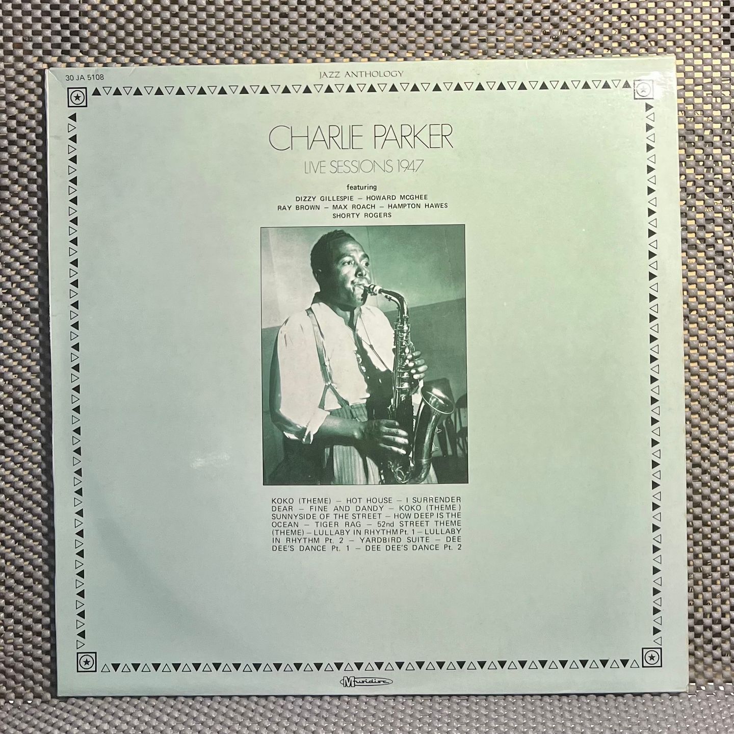 Charlie Parker - Live Sessions 1947 [LP - FR - 1975 - NM/NM] | Musidisc (30 JA 5108) - main