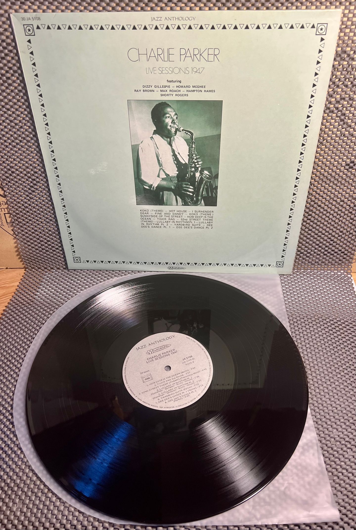 Charlie Parker - Live Sessions 1947 [LP - FR - 1975 - NM/NM] | Musidisc (30 JA 5108) - 2