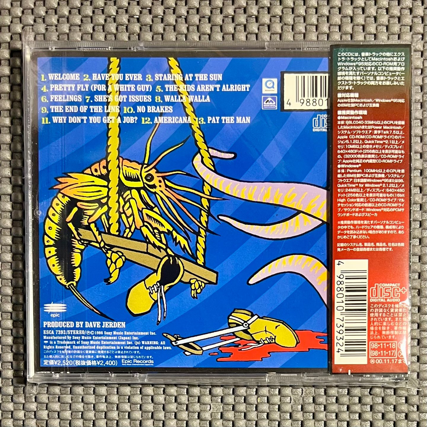 The Offspring - Americana [CD - 1st Japan Press - 1998 - NM/NM] Alt Rock Punk | Epic (ESCA 7393) - 2