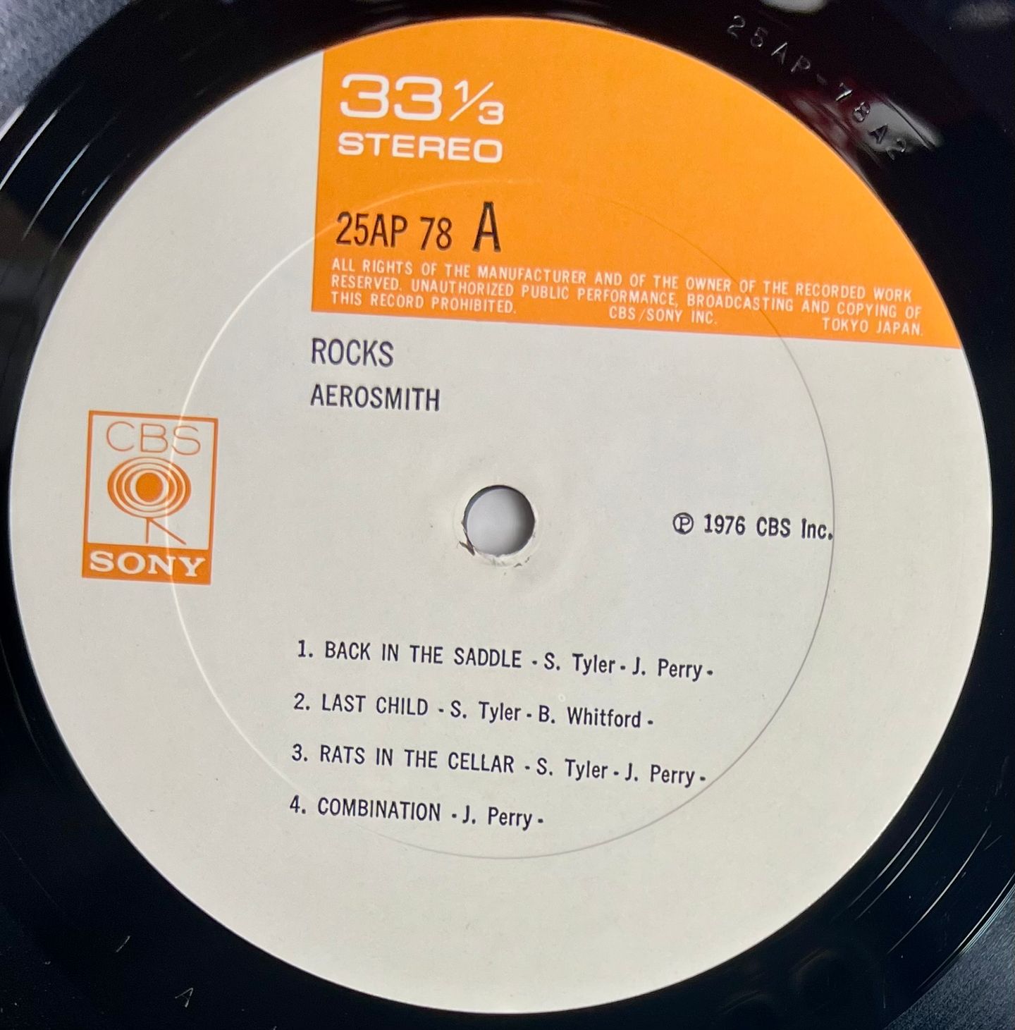 Aerosmith - "Rocks" | CBS/Sony (25AP 78) - 3