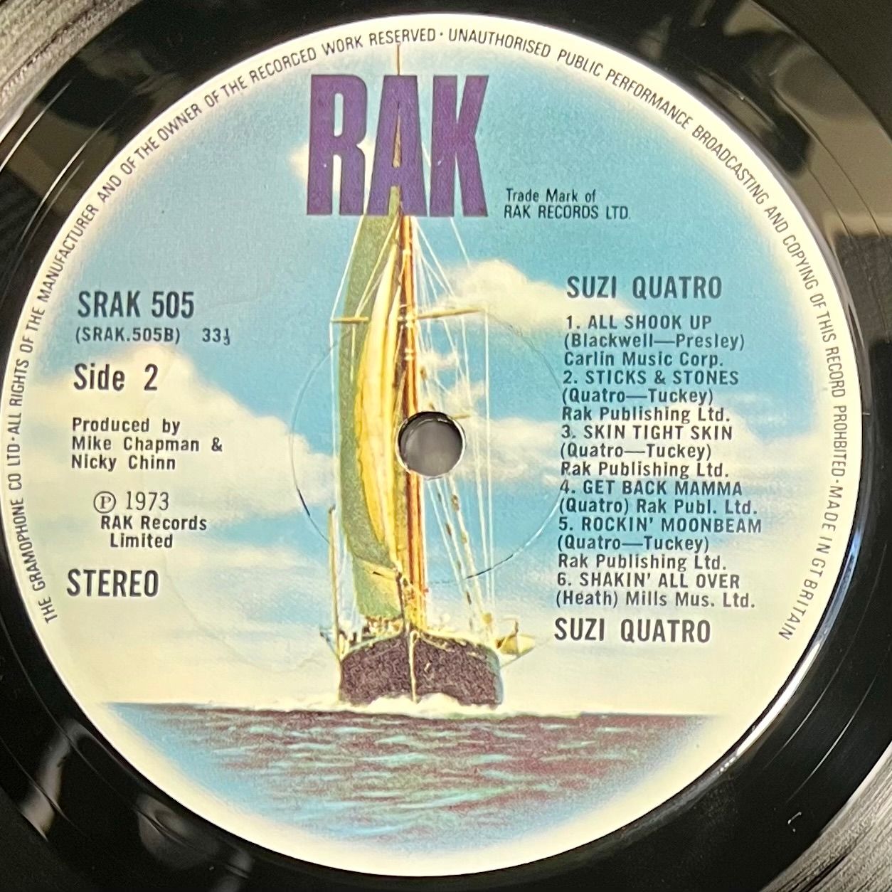 Suzi Quatro - Suzi Quatro [Vinyl LP - 1st UK Press - 1973 - NM/EX] Rock | RAK (SRAK 505) - 4