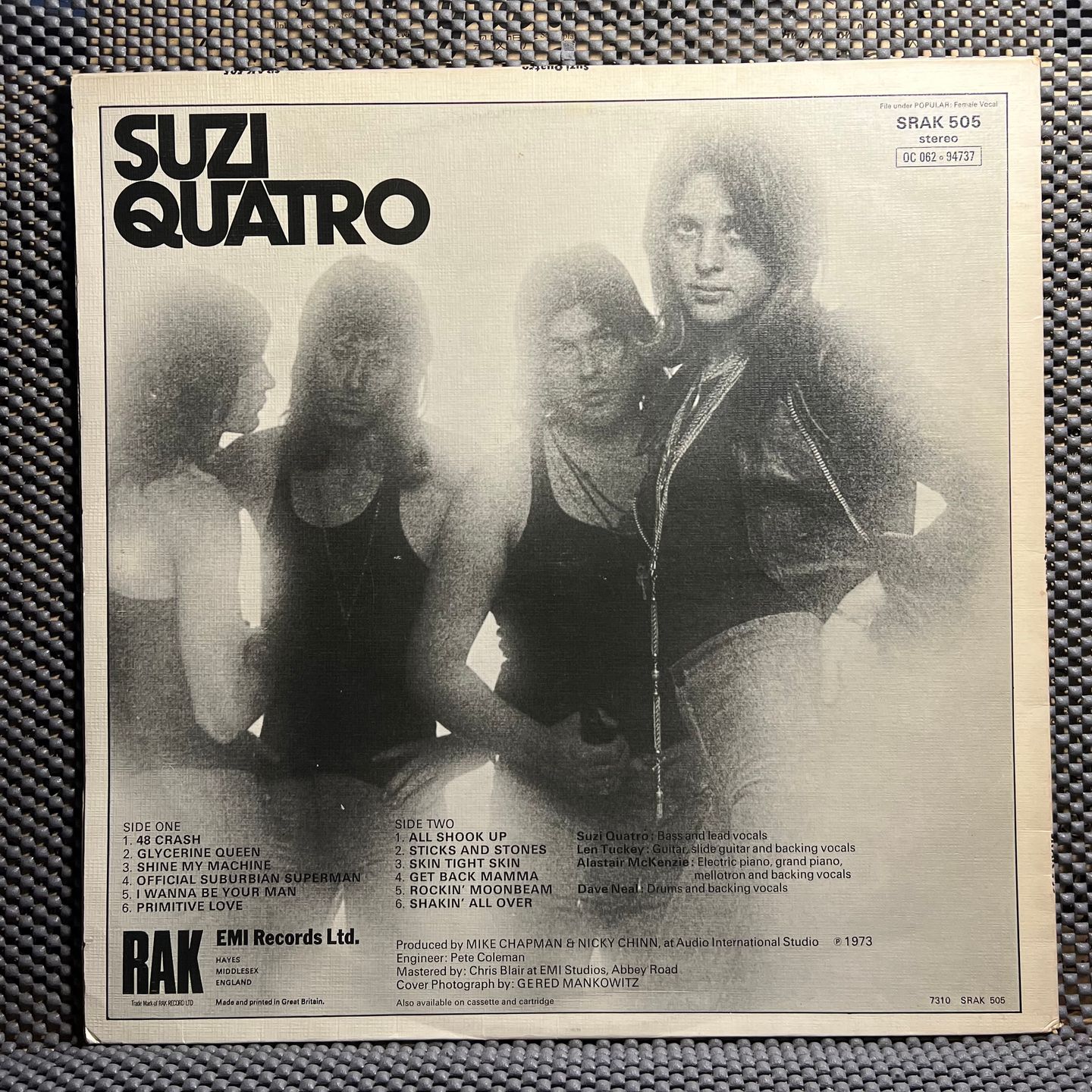 Suzi Quatro - Suzi Quatro [Vinyl LP - 1st UK Press - 1973 - NM/EX] Rock | RAK (SRAK 505) - 5