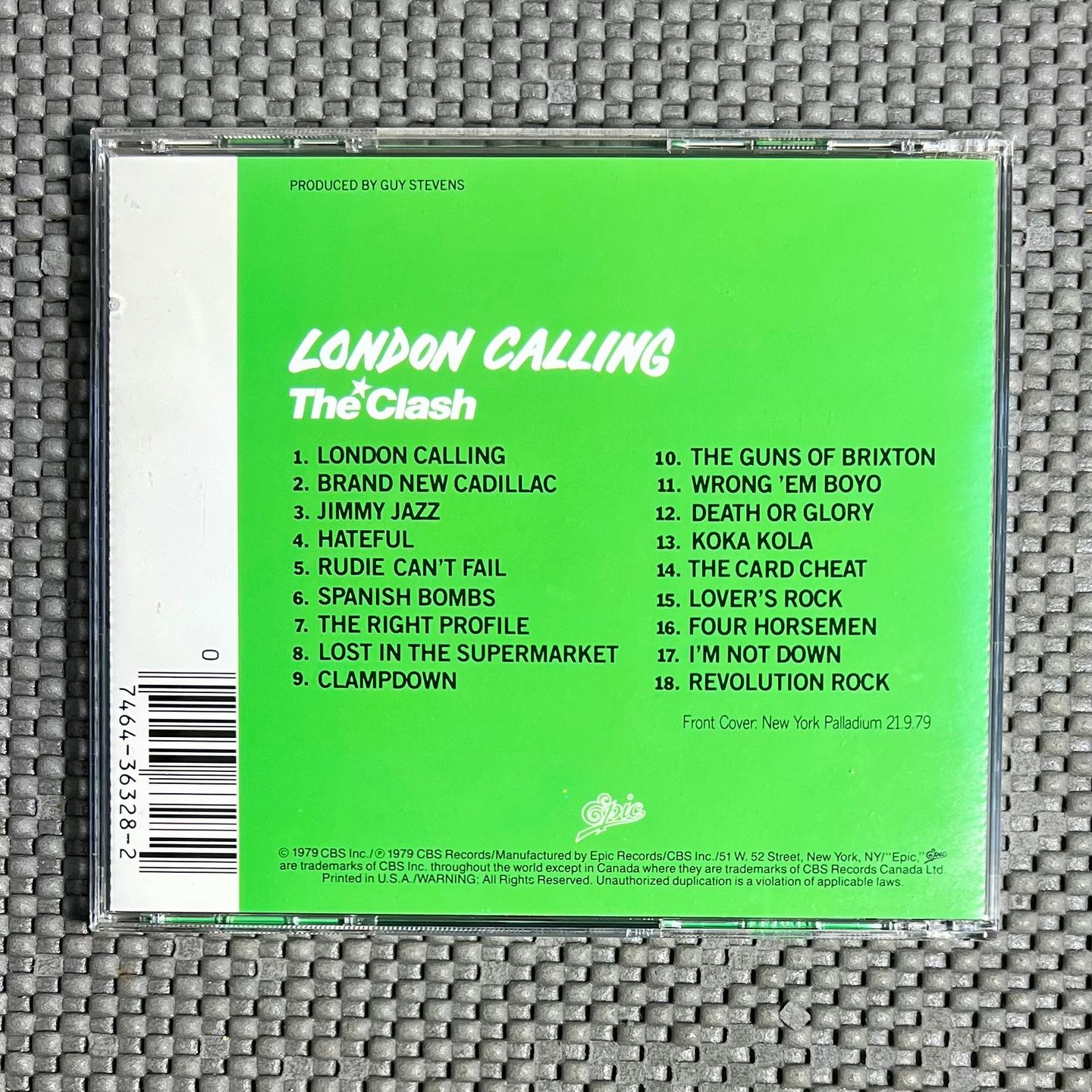 The Clash - London Calling [CD - US Ed. - Reissue - Epic EGK 36328 - Mint] Punk Rock | Epic (EGK 36328) - 2