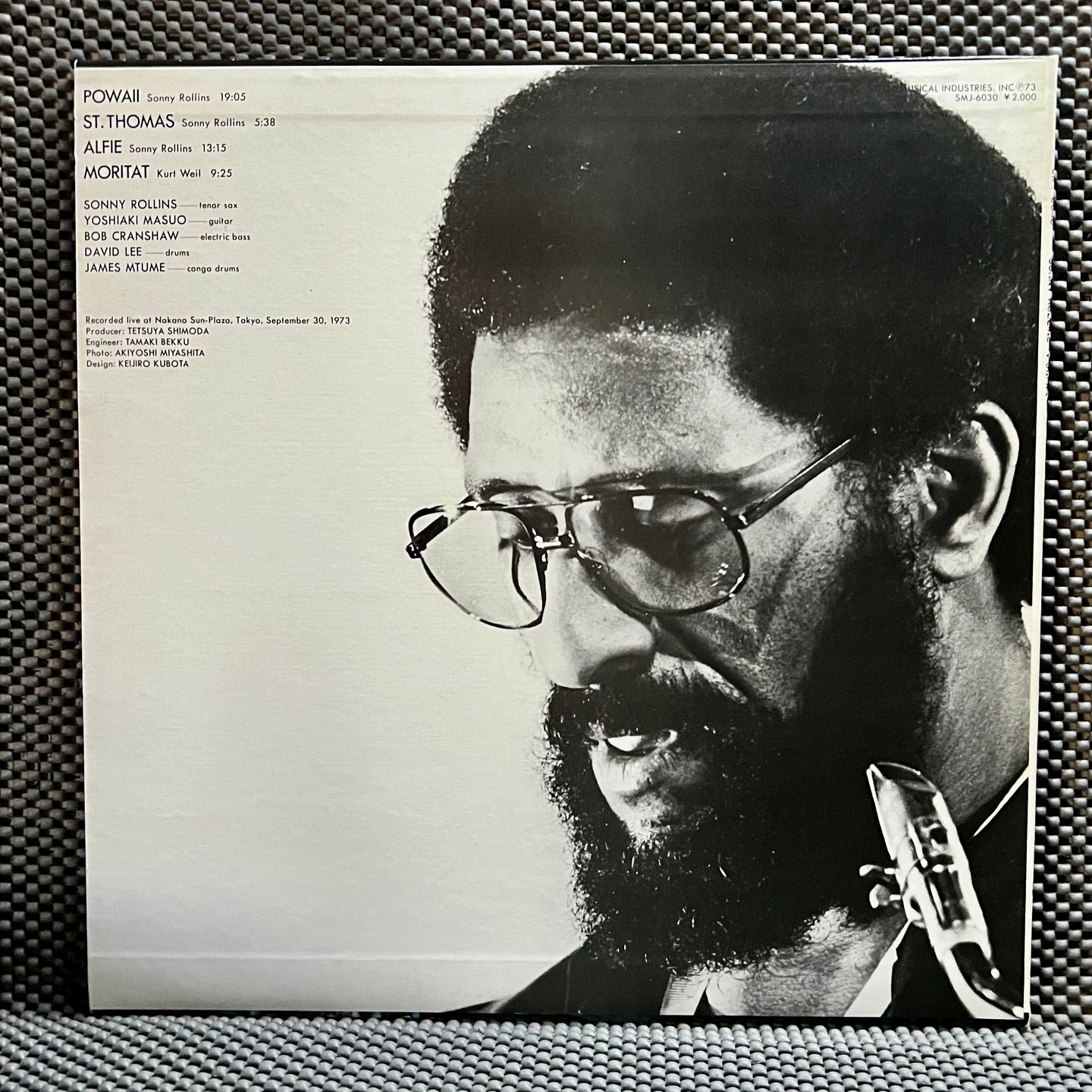 Sonny Rollins - Sonny Rollins In Japan [Vinyl LP - 1st Japan Press - 1973 - SMJ-6030 - NM/NM] Jazz | Victor (SMJ-6030) - 3