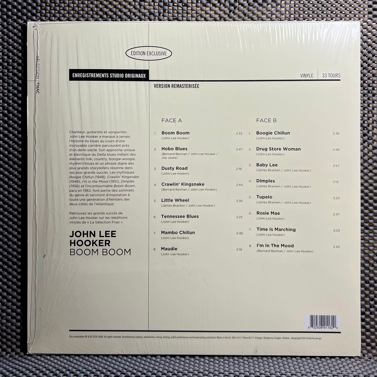 John Lee Hooker - Boom Boom [Vinyl LP - FR - 2020 - Remastered - Mint] Blues | Saga (089 116-2) - 3