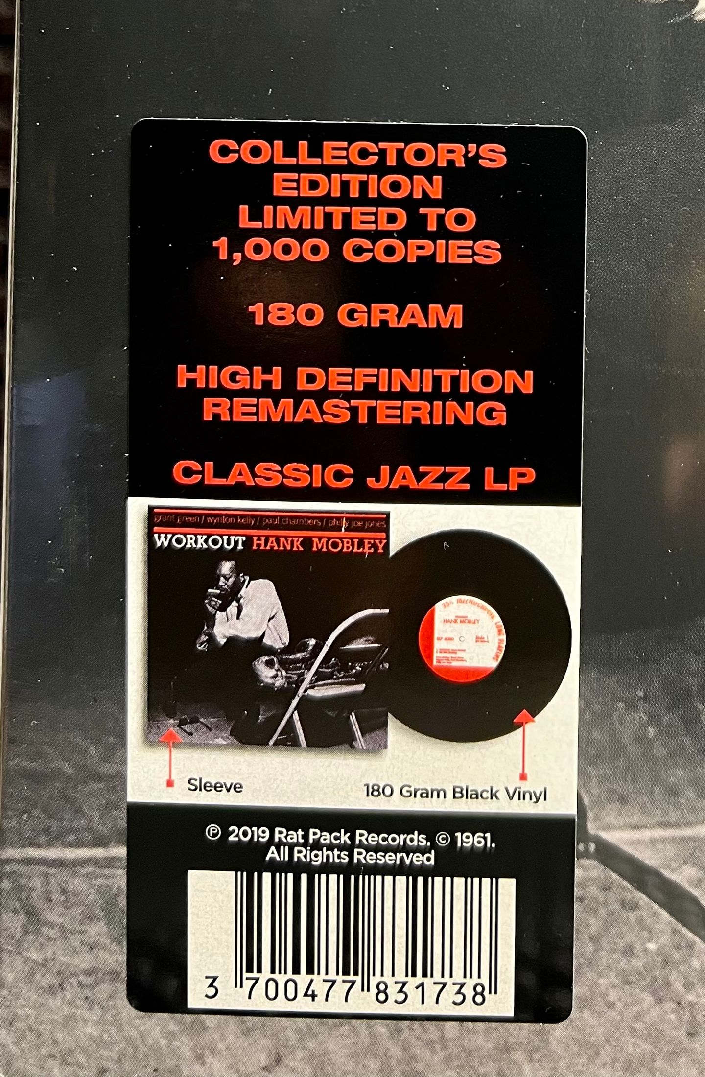 Hank Mobley - Workout [Vinyl LP - FR - 2019 - BLP 4080 - Mint & Sealed] Jazz | Rat Pack Records (BLP 4080) - 2