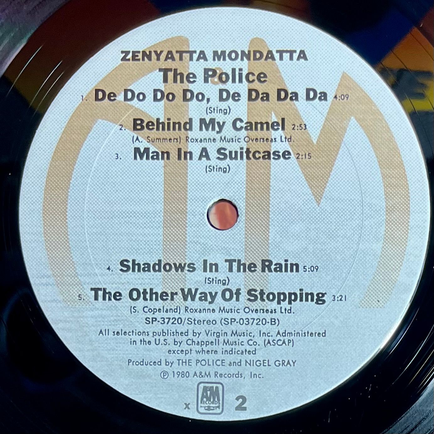 The Police - Zenyatta Mondatta [Vinyl LP - US Press - Reissue 1981 - A&M Records SP-3720 - NM/NM with OIS] Pop Rock | A&M Records (SP-3720) - 5