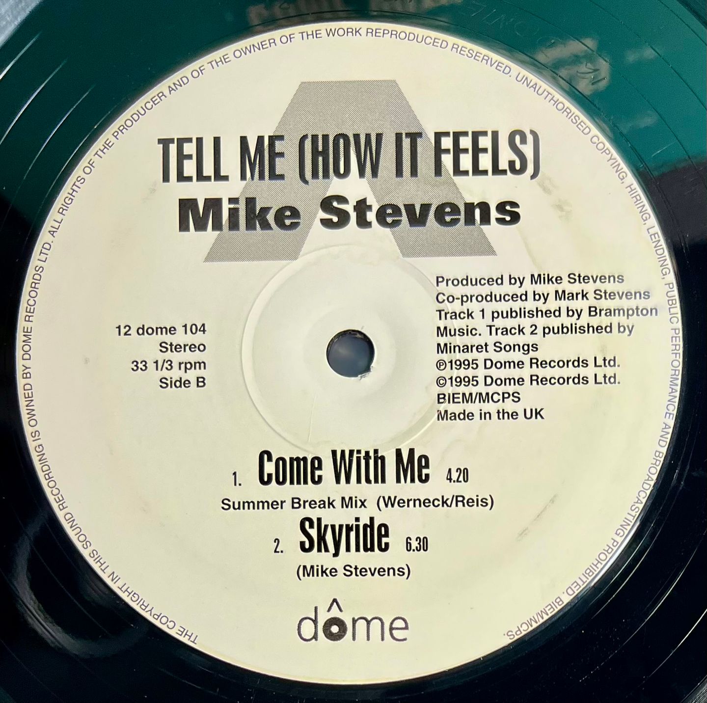 Mike Stevens Featuring Meli'sa Morgan - Tell Me (How It Feels) | Dome Records (12DOME 104) - 5 Mike Stevens Featuring Meli'sa Morgan - Tell Me (How It Feels) | Dome Records (12DOME 104) - 5