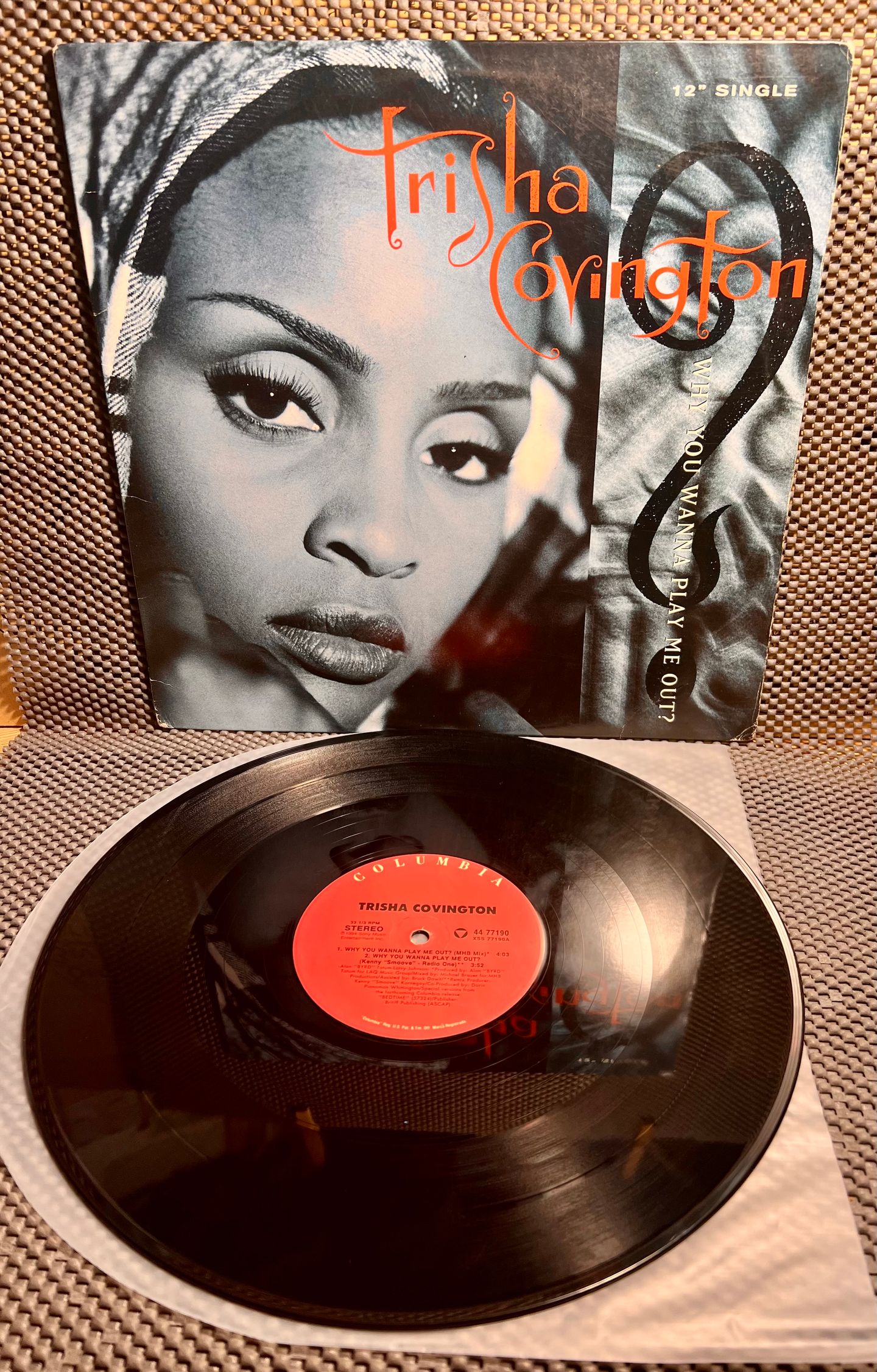 Trisha Covington - Why You Wanna Play Me Out? [Vinyl EP 12" - 1st US Press - 1994 - VG+/VG+] R&B | Columbia (44 77190) - 2