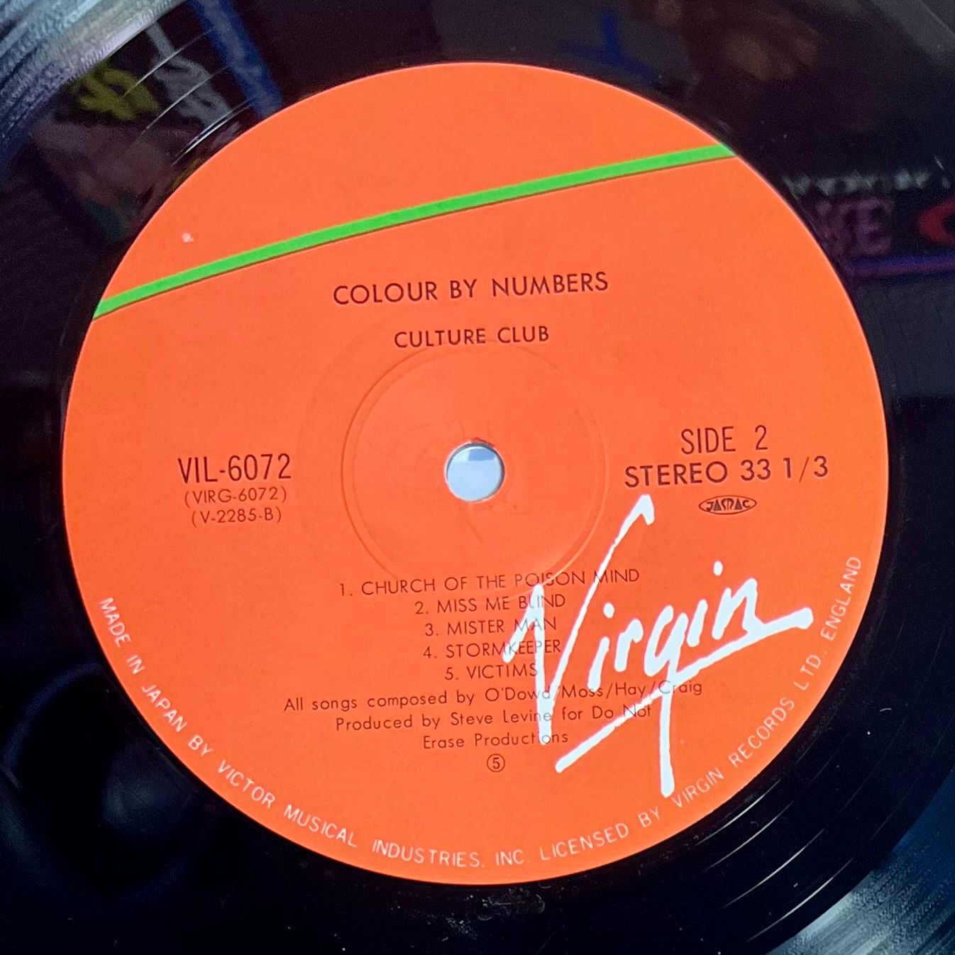 Culture Club - Colour By Numbers [Vinyl LP - 1st Japan Press - 1983 - Virgin VIL-6072 - EX to NM with Obi & Insert] New Wave | Virgin (VIL-6072) - 5