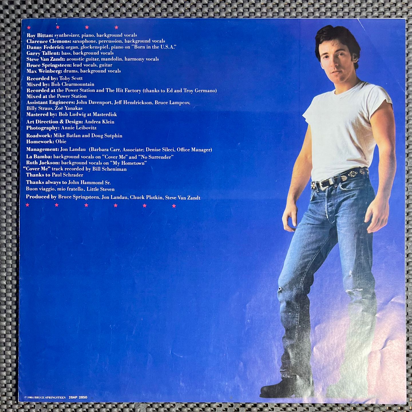 Bruce Springsteen - Born In The U.S.A. [Vinyl LP - 1st Japan Press - 1984 - CBS 28AP 2850 - NM/NM with Obi & Inserts] Rock | CBS/Sony (28AP 2850) - 8