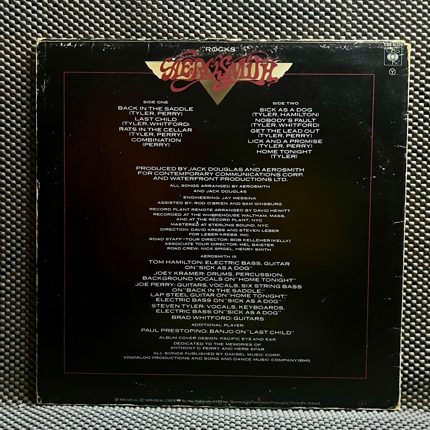 Aerosmith - Rocks [Vinyl LP - 1st EU Press - 1976 - CBS 81379 - VG+/G+] Hard Rock | CBS (CBS 81379) - 3