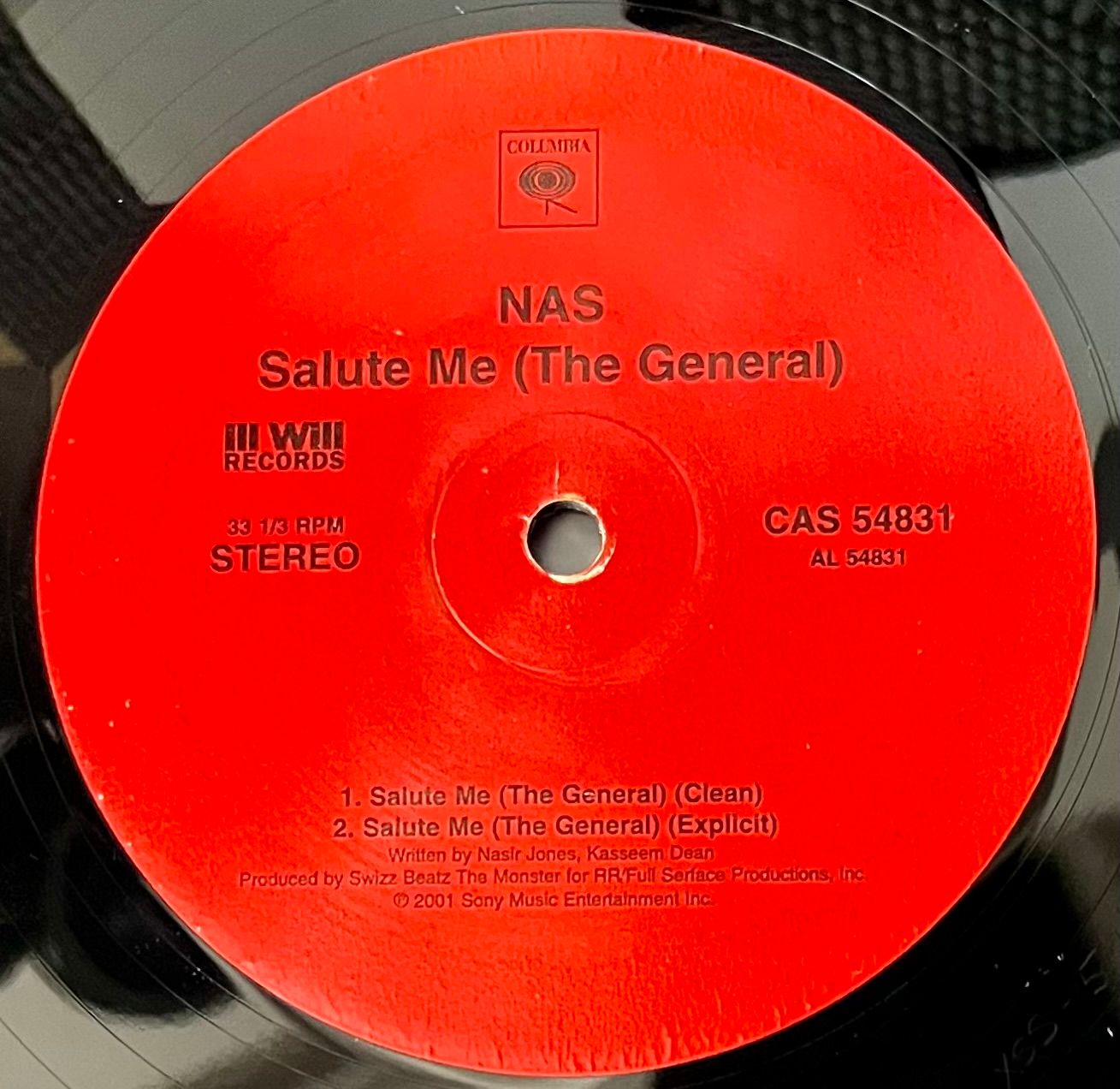 Nas - Salute Me (The General) | Columbia (CAS 54831)